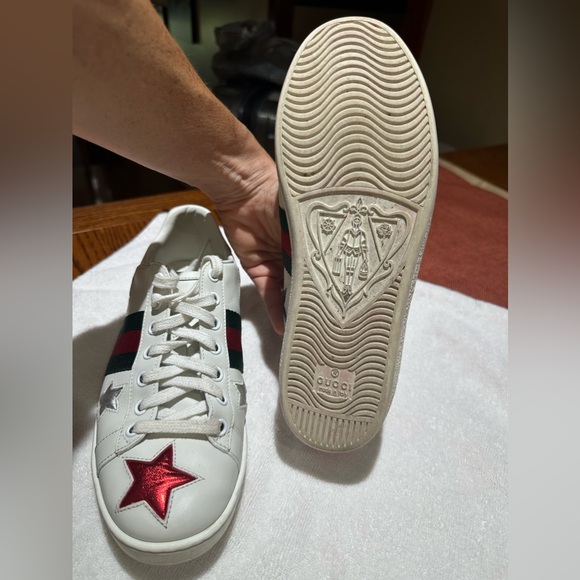 GUCCI ACE TRAINERS w/ STARS SZ 36.5 GREAT CONDITION - Picture 12 of 13